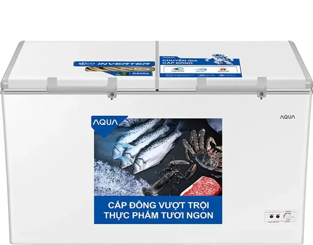 Tủ đông Aqua 2 cánh mở Inverter 425 lít AQF-C5701E