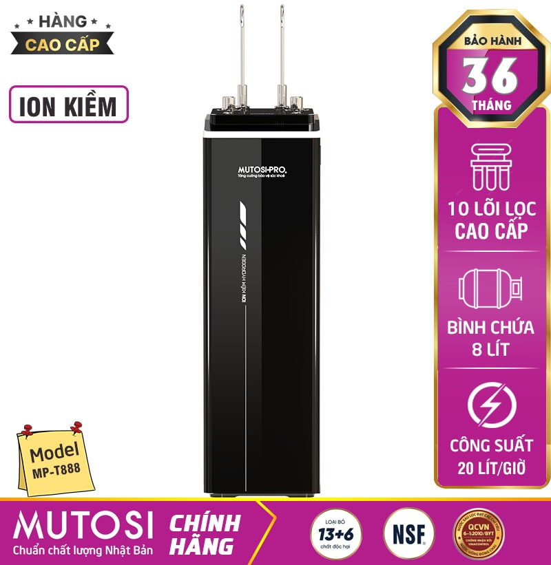 Máy lọc nước Mutosi điện giải ion kiềm Hydrogen MP-T888
