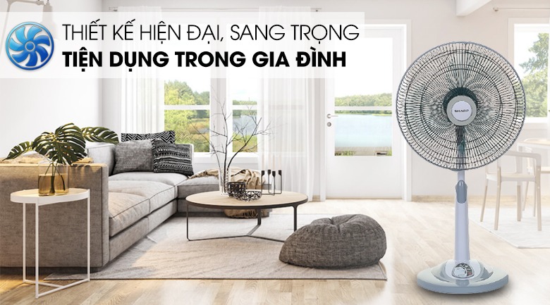 Quạt cây Sharp PJ-L40RV-LG (Có điều khiển)