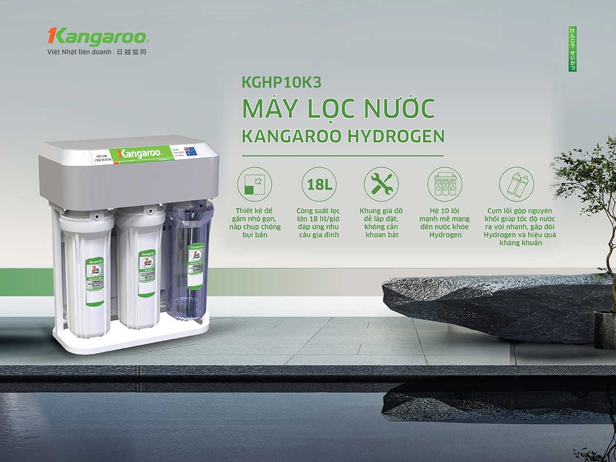 Máy lọc nước Hydrogen 10 cấp để gầm KGHP10K3