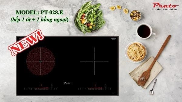 Bếp Prato 1 từ 1 hồng ngoại PT-028.E