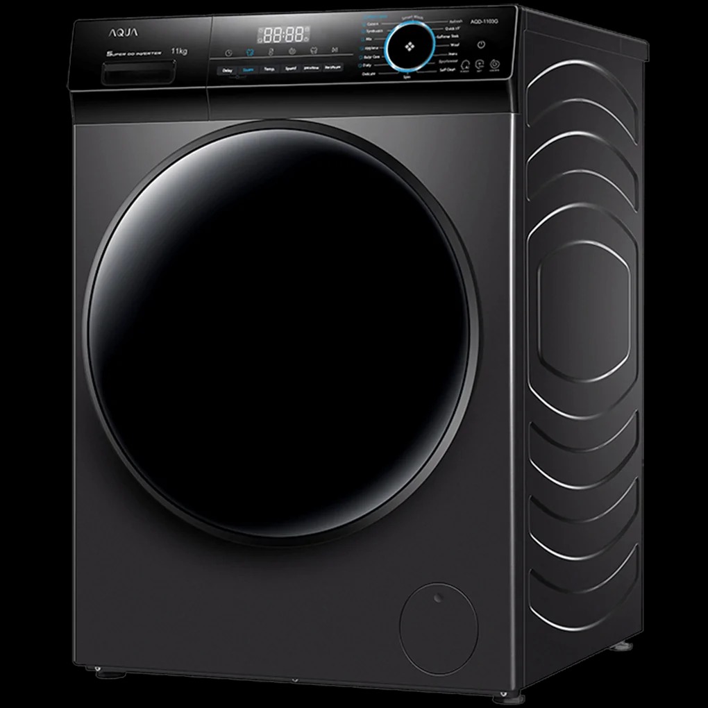 Máy Giặt Aqua Inverter lồng ngang 11 Kg AQD-D1103G.BK