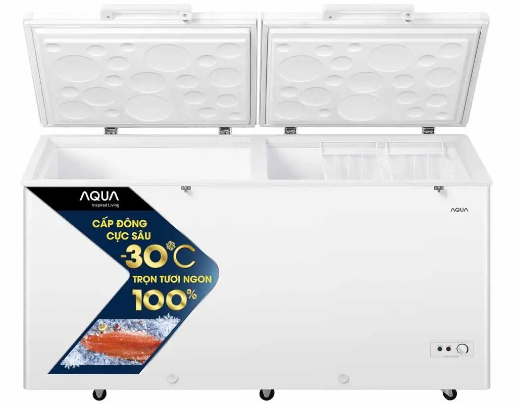 Tủ đông Aqua 2 ngăn đông mát Inverter 503 Lít AQF-C6102E