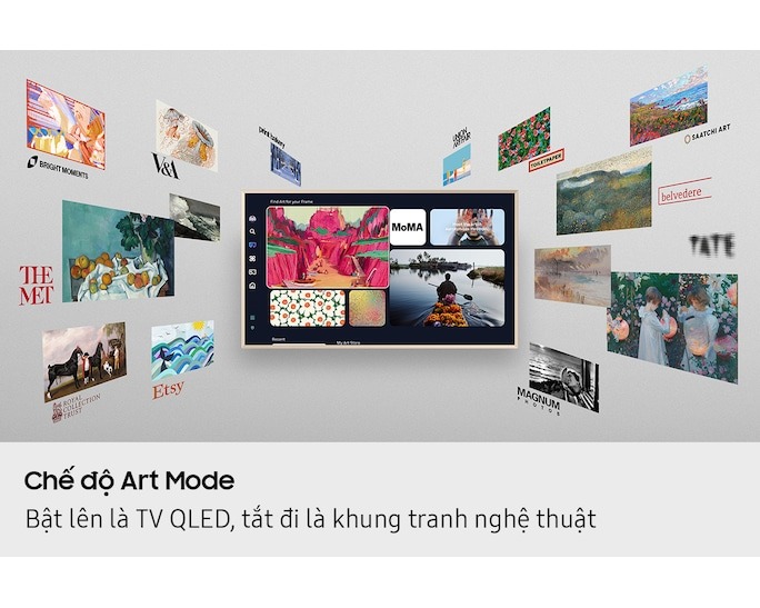 Smart Tivi Samsung khung tranh QLED 4K 55 inch 55LS03F (Mới 2025)