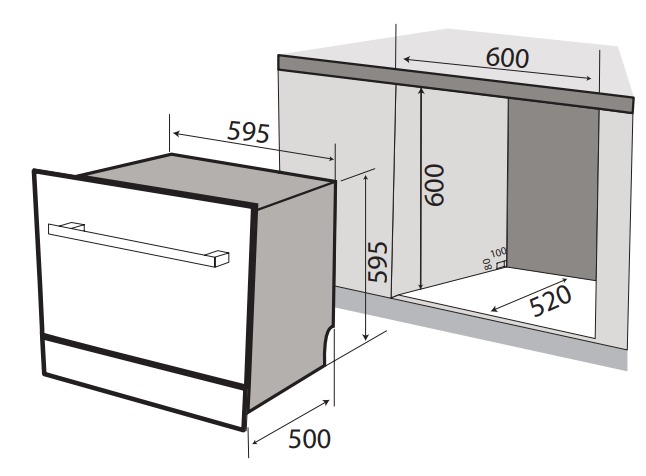Máy rửa bát Kaff 10 bộ KF-BIV810S