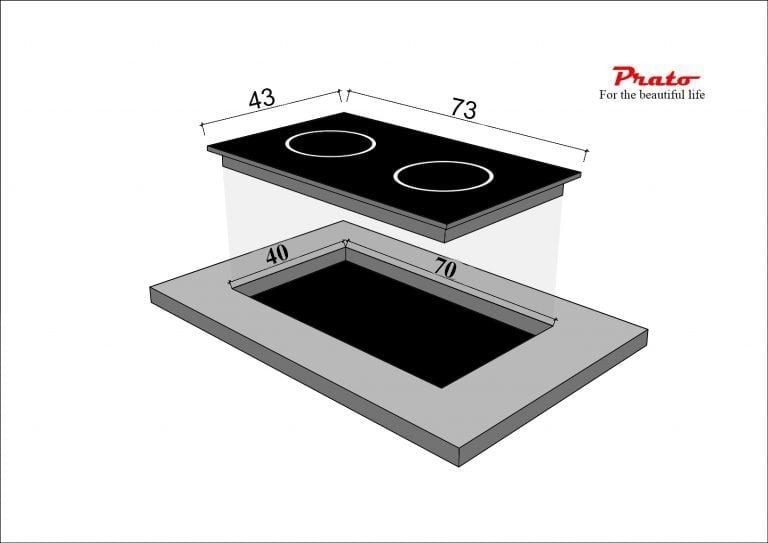 Bếp từ Prato 2 vùng nấu PT-662