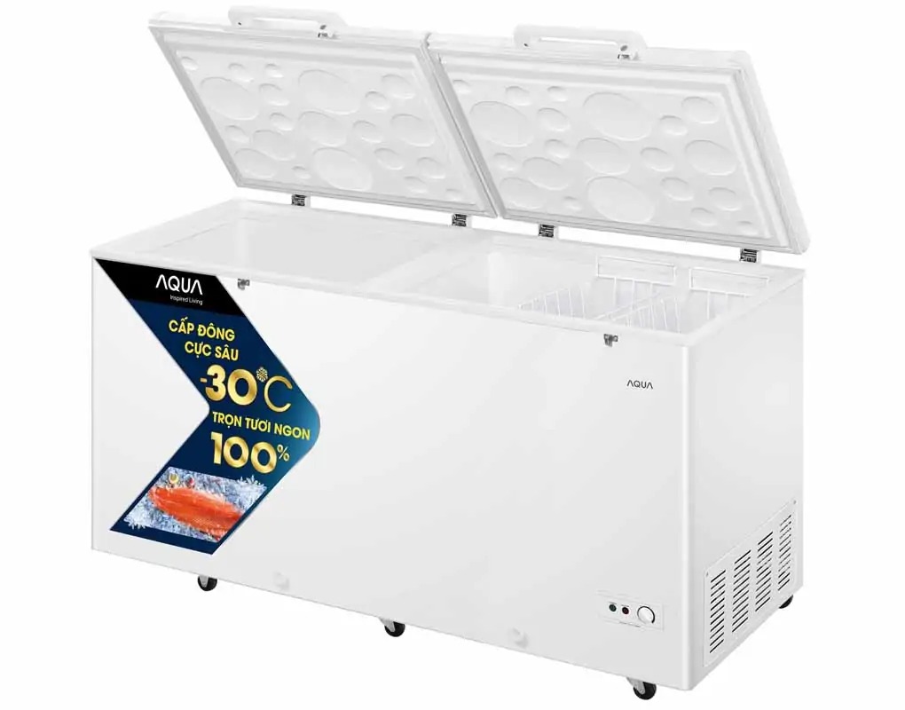 Tủ đông Aqua 2 ngăn đông mát Inverter 503 Lít AQF-C6102E