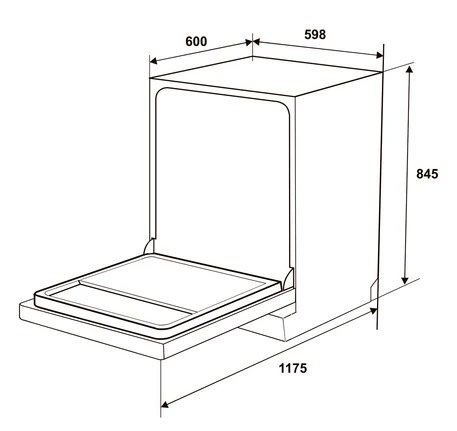 Máy rửa bát độc lập Hafele HDW-F601G