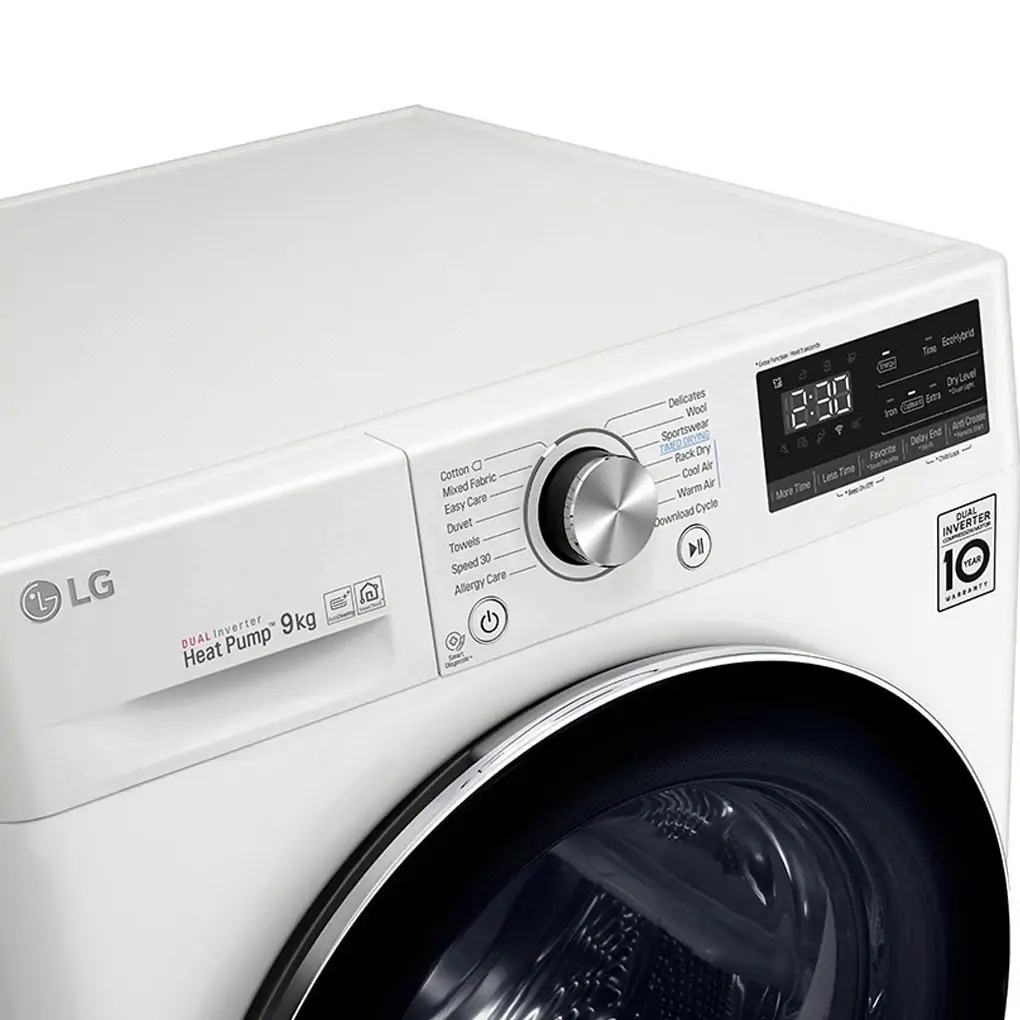 Máy sấy bơm nhiệt LG 9 kg DVHP09W