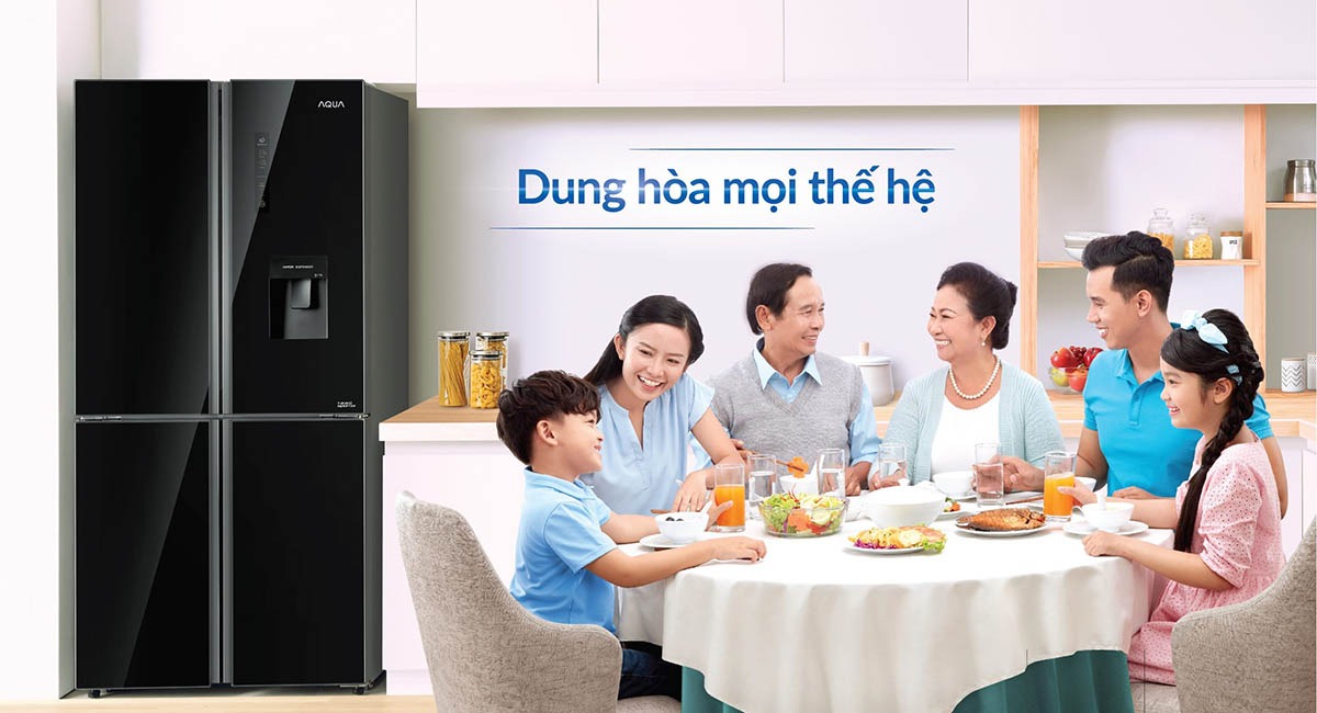 Tủ lạnh Aqua inverter 456 lít multi door AQR-IGW525EM (GB)
