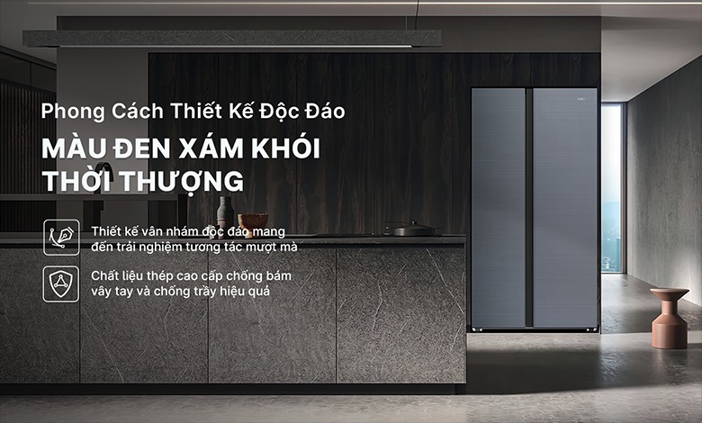 Tủ lạnh Side By Side Aqua Inverter 569 lít AQR-S633XA(SL)
