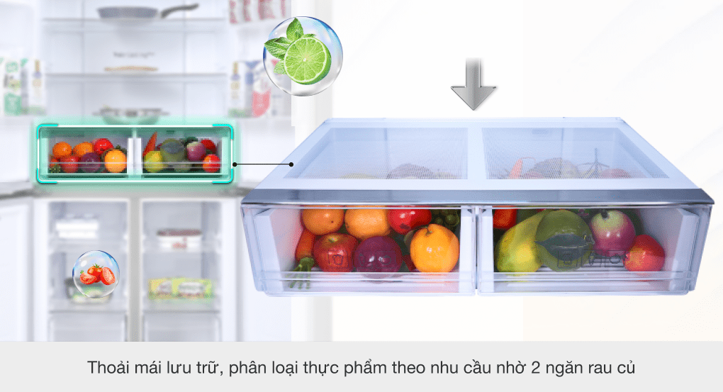 Tủ lạnh Samsung inverter 511 lít multi door RF48A4010M9/SV