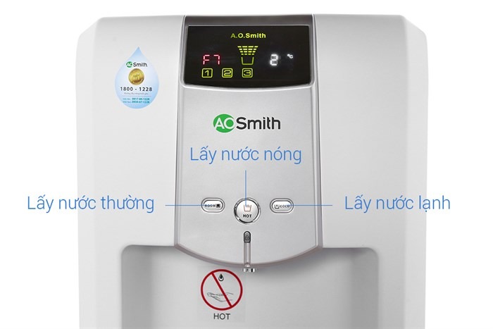 Máy lọc nước A.O.SmithRO kết hợp nóng nguội lạnh  ADR75-V-ET-1