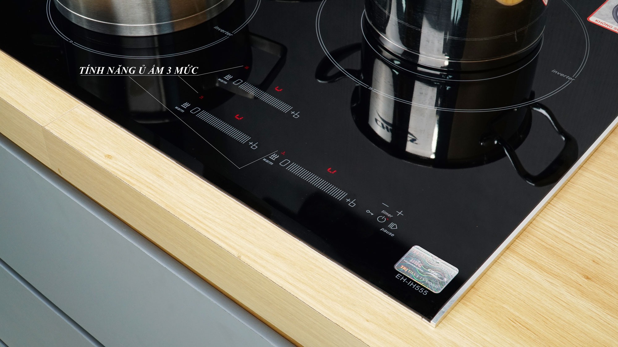 Bếp từ Chef's 3 vùng nấu EH-IH555