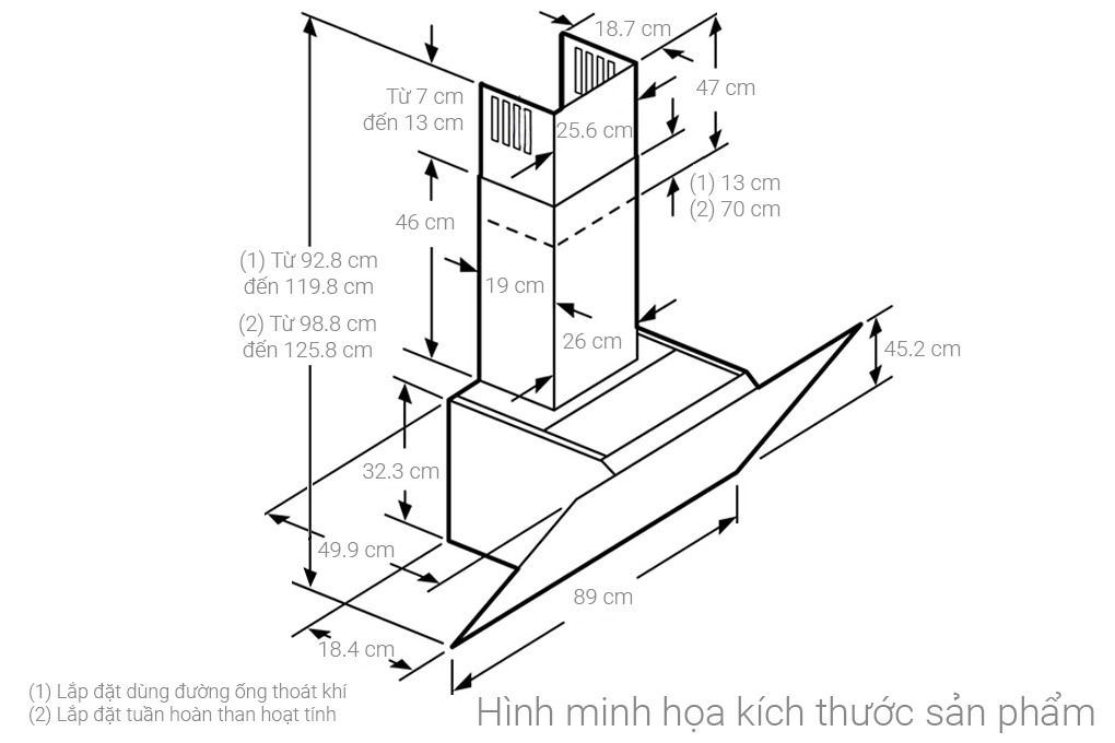 Máy hút mùi Bosch kính vát DWK97JQ50B
