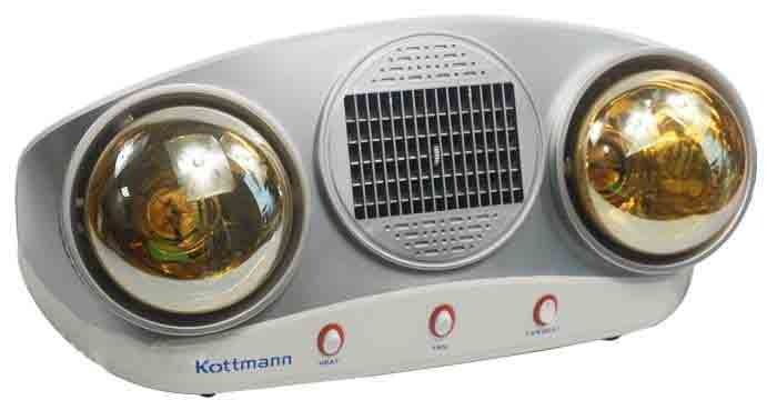 Đèn sưởi nhà tắm Kottmann 2 bóng K2B-NV (tích hợp thổi gió nóng/ mát )