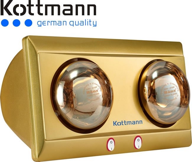 Đèn sưởi nhà tắm Kottmann 2 bóng K2B-Y