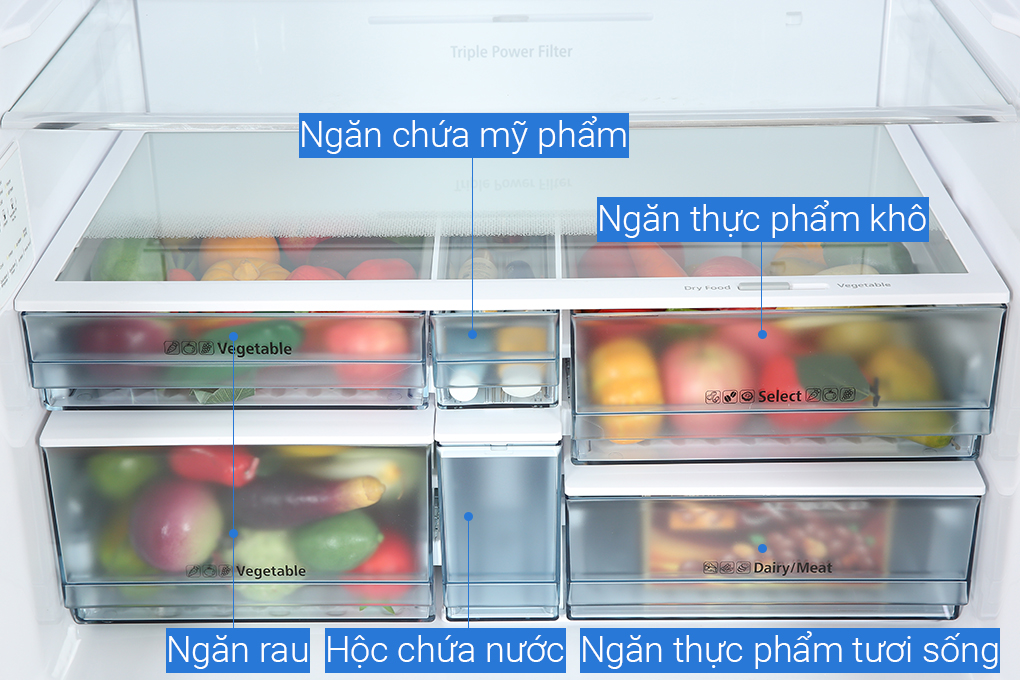 Tủ lạnh Hitachi inverter 569 lít multi door R-WB640PGV1 (GCK)