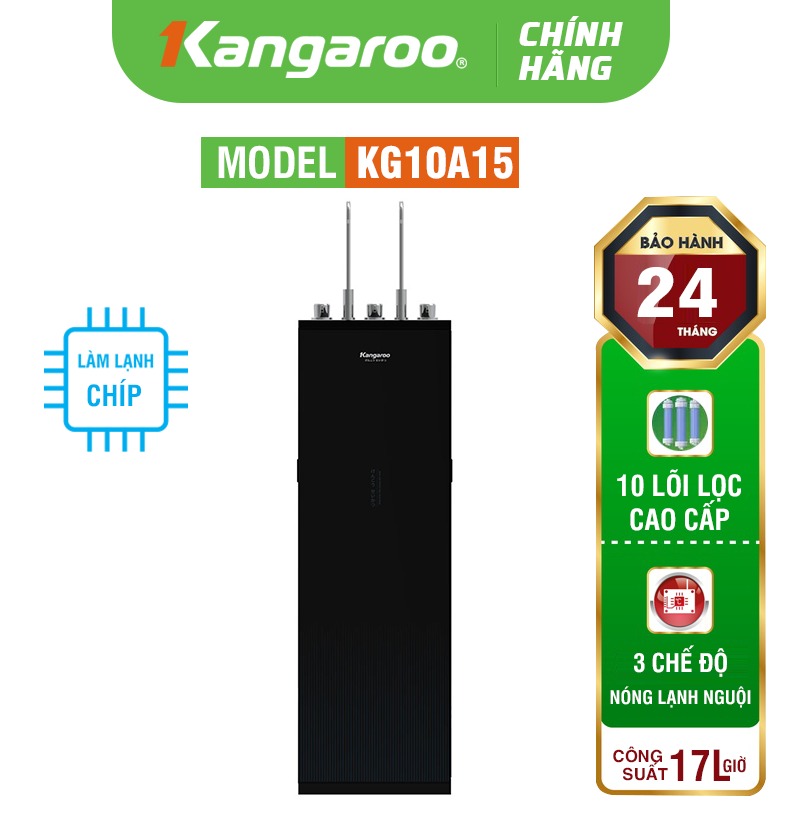 Máy lọc nước Kangaroo RO 10 lõi tích hợp Nóng lạnh Hydrogen KG10A15