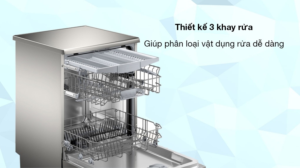 Máy rửa bát Bosch độc lập 14bộ Seri 4 SMS4HMI07E