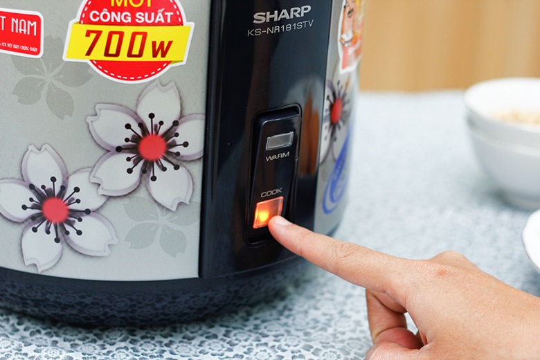 Nồi cơm điện nắp gài Sharp 1.8 lít KS-NR181STV-SS - Thái Lan