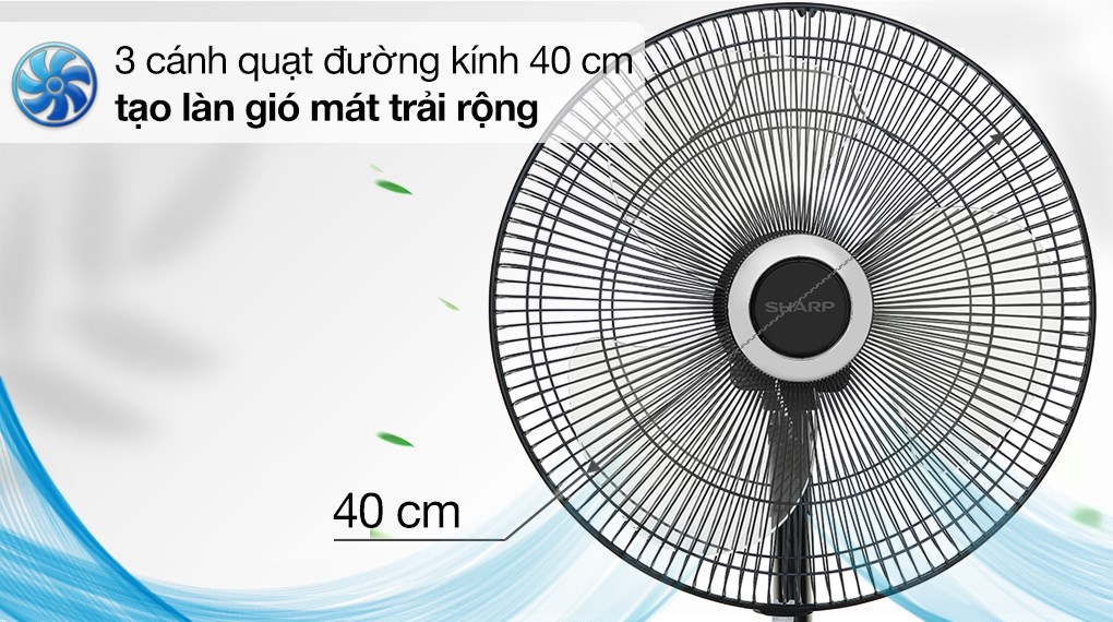 Quạt lửng Sharp 3 cánh PJ-L40RV-DG (có khiển)