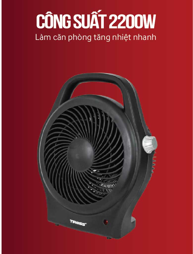 Quạt sưởi  Tiross 2 chiều làm ấm và mát TS9441