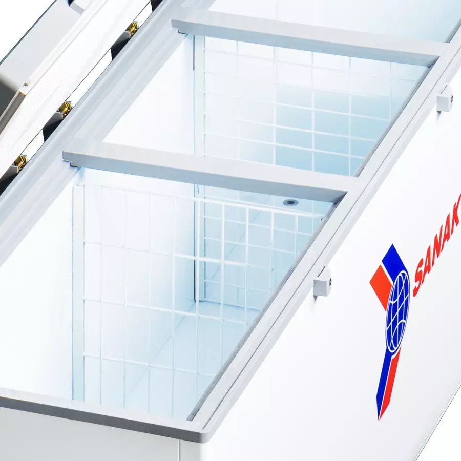 Tủ đông Sanaky mặt kính cường lực Inverter 1300 lít dàn đồng VH-1399HY4K