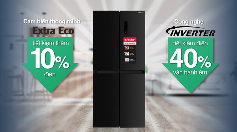 Tủ lạnh Sharp inverter 362 lít multi door SJ-FX420V-DS