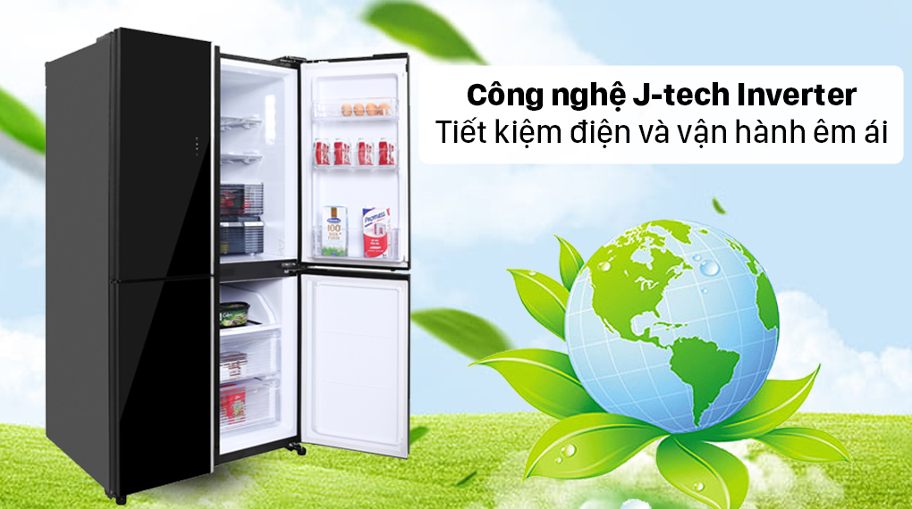 Tủ lạnh Sharp inverter 466 lít multi door SJ-FXP560VG-BK (Mới 2025)