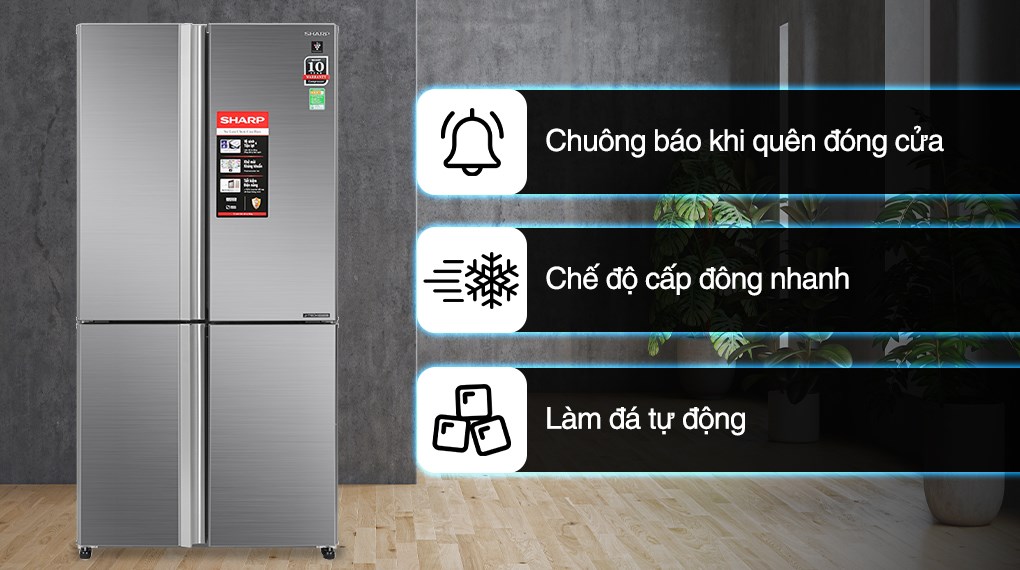 Tủ lạnh Sharp inverter 607 lít multi door SJ-FXPI689V-RS