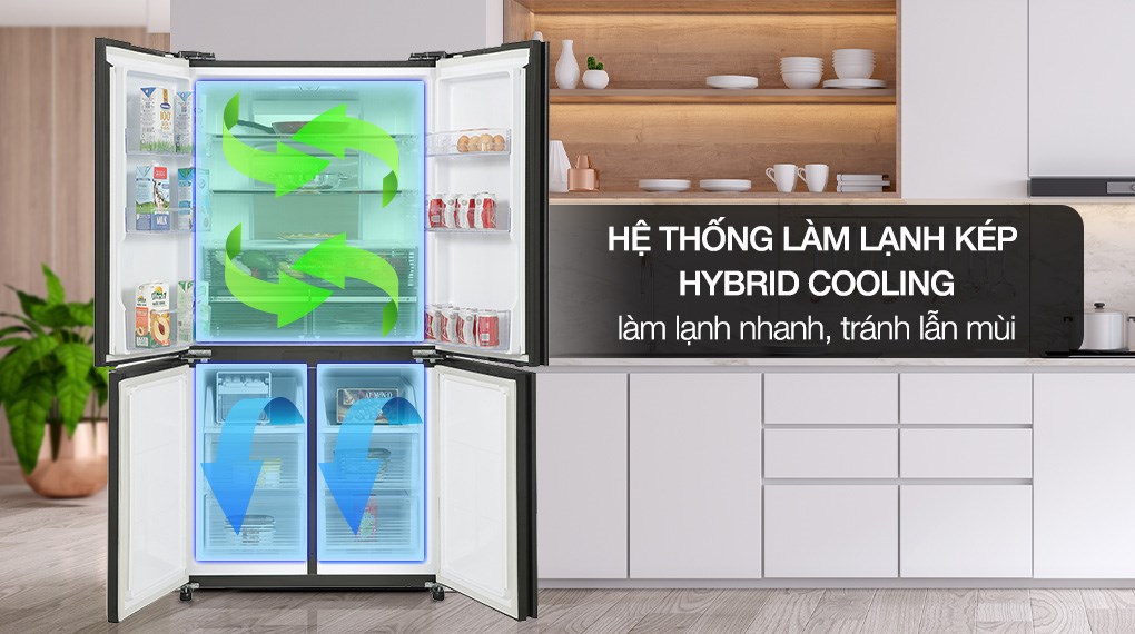 Tủ lạnh Sharp inverter 639 lít multi door SJ-FXP640VG-BK