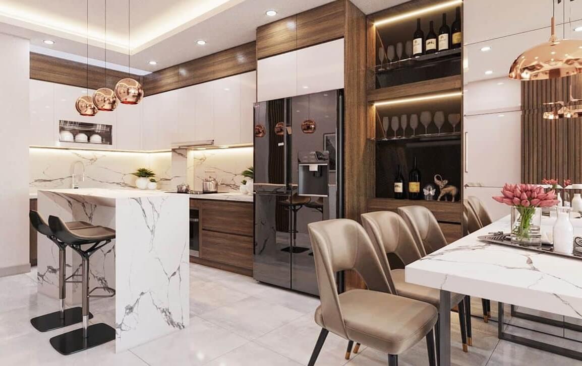 Chọn tủ bếp thế nào để phù hợp với màu sắc phòng bếp?