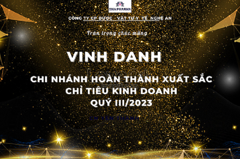 VINH DANH QUÝ III NĂM 2023