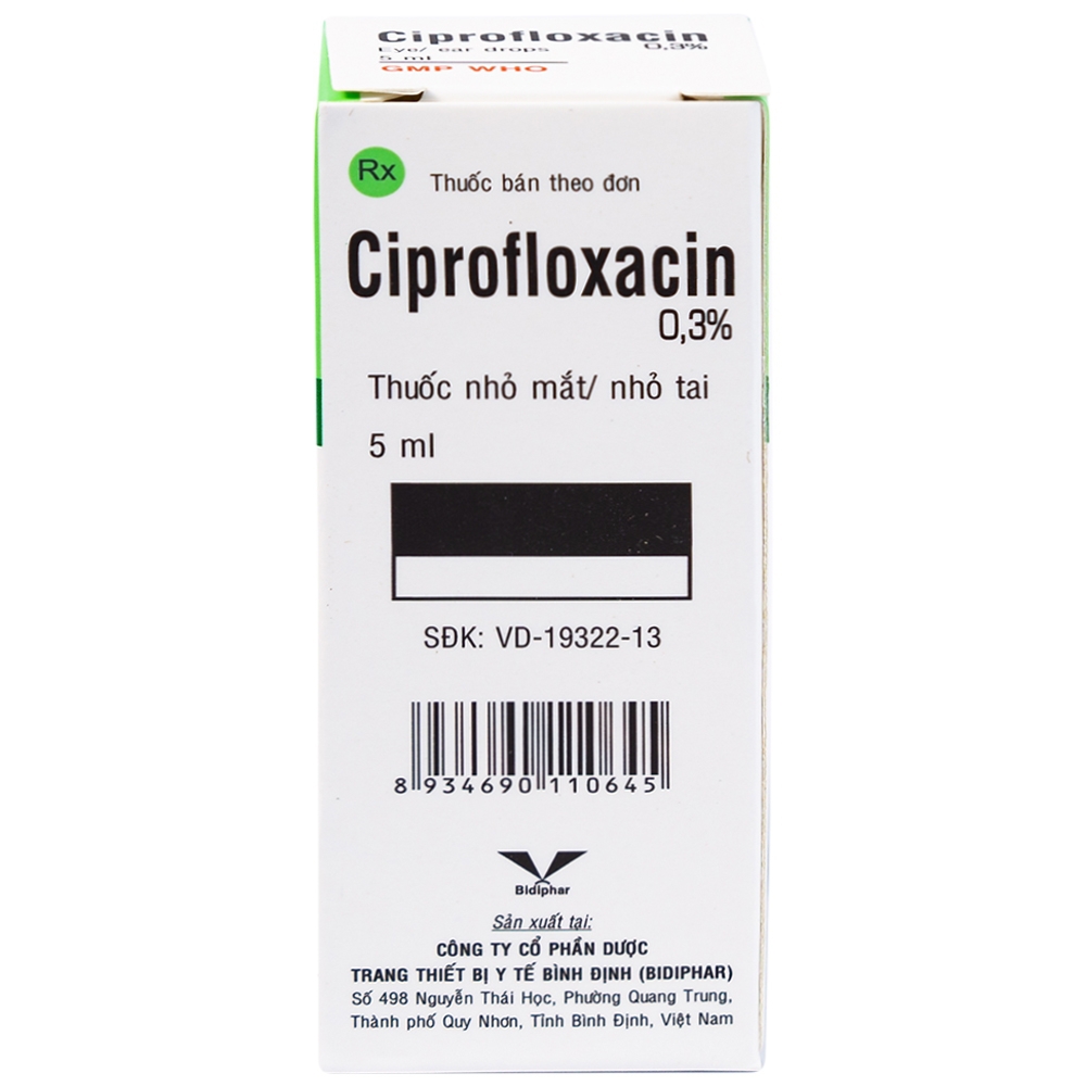 Ciprofloxacin 0,3% 5ml - Bidiphar