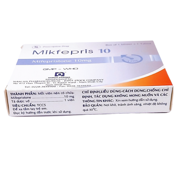 Viên tránh thai Mikfepris 10mg - Nam Hà