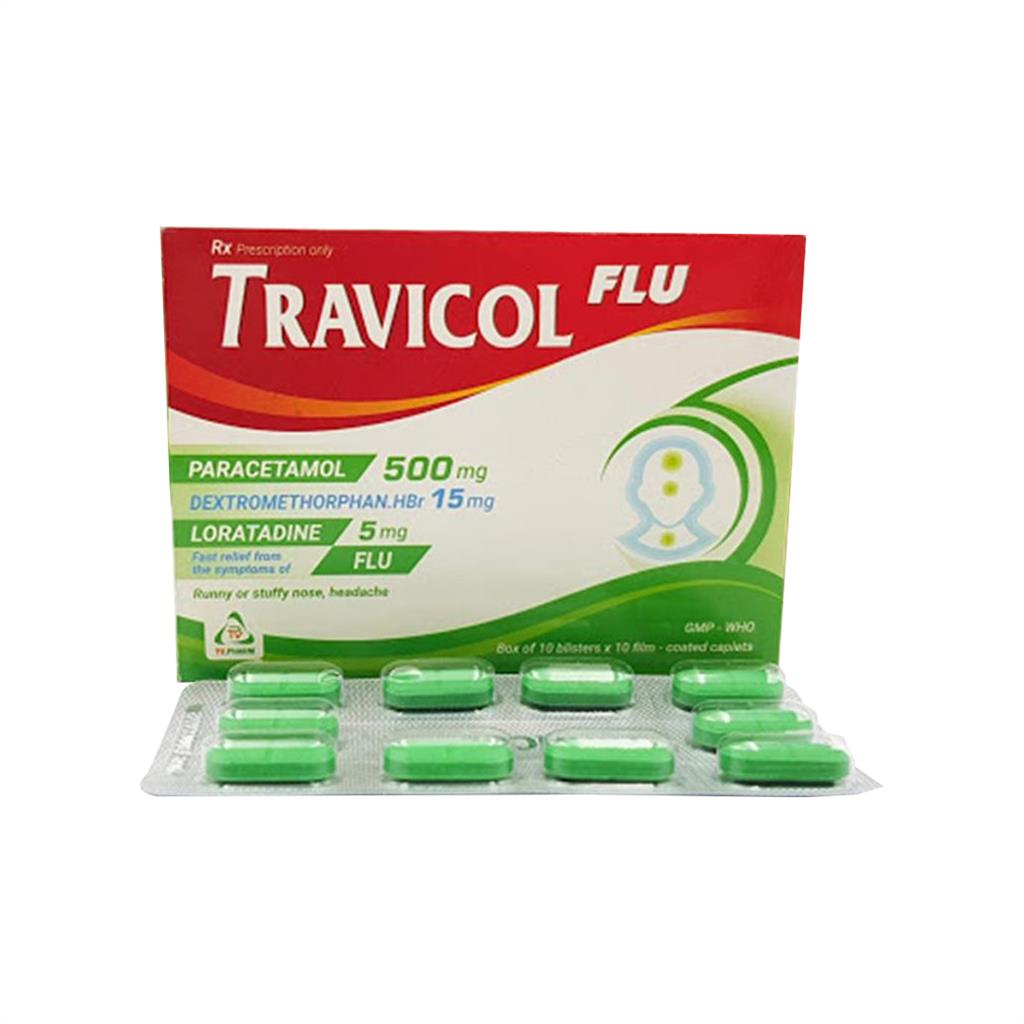 Travicol Flu (vỉ) - Trà Vinh