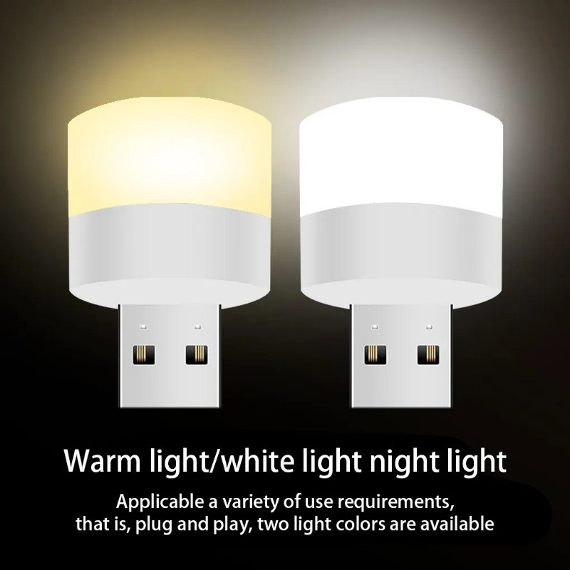Bóng led mini 5v 1w cắm usb sáng ấm,sáng trắng