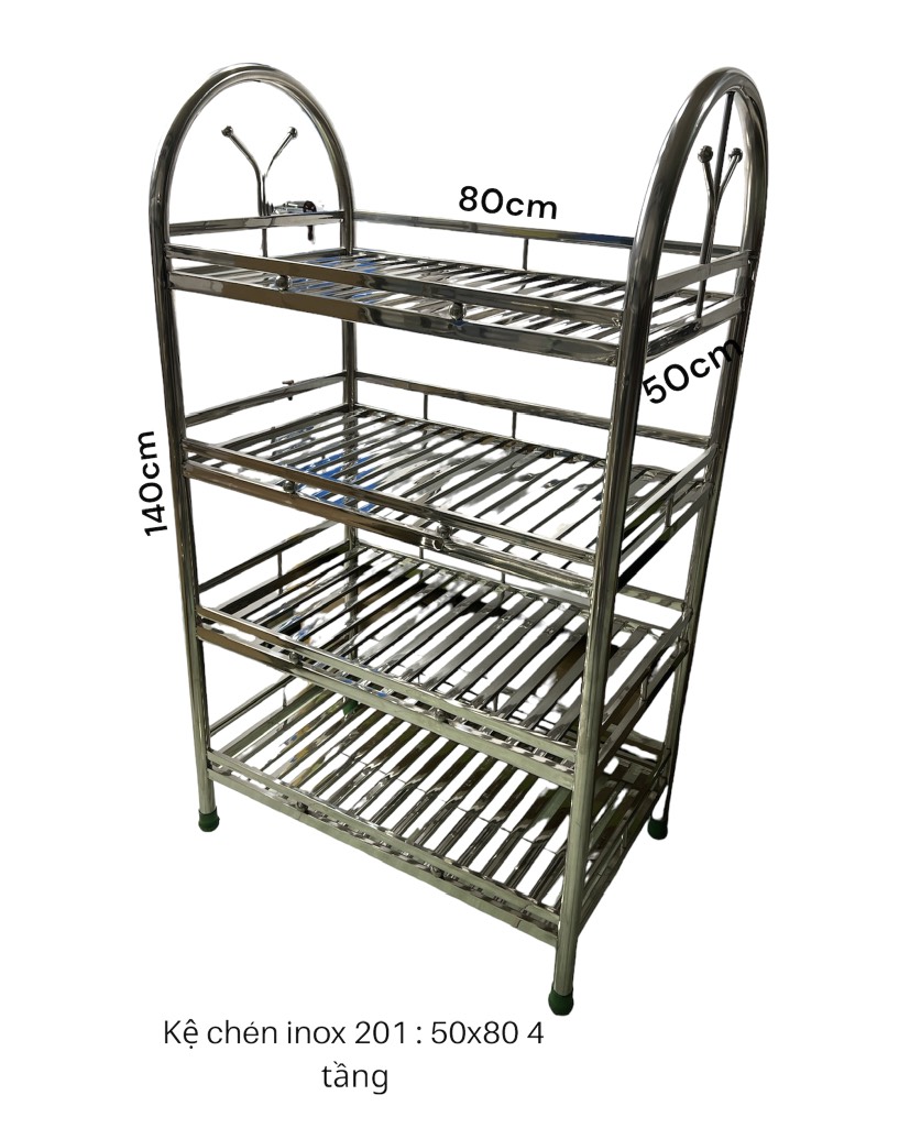 Kệ chén thẻ 50x80 inox201 TT