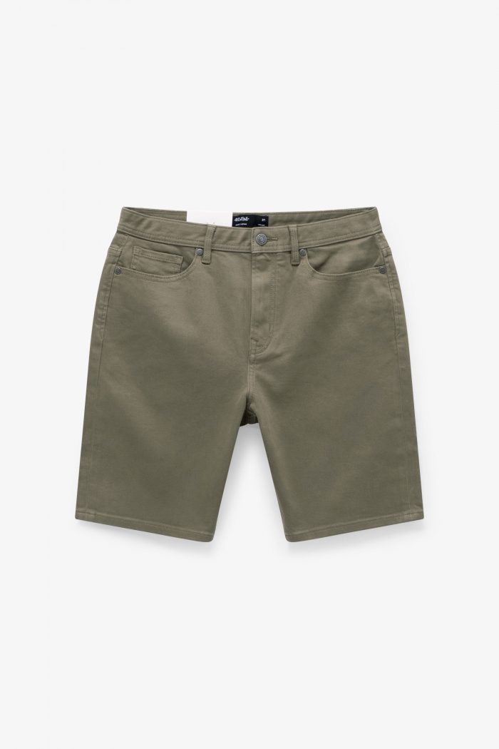 Quần Short Jean Nam Trơn Form Straight Slim