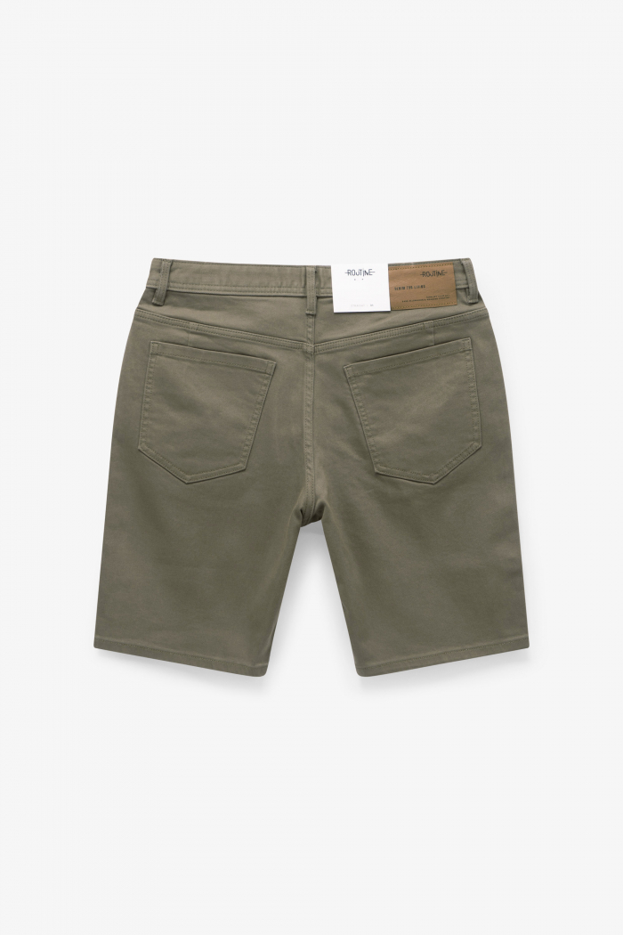 Quần Short Jean Nam Trơn Form Straight Slim