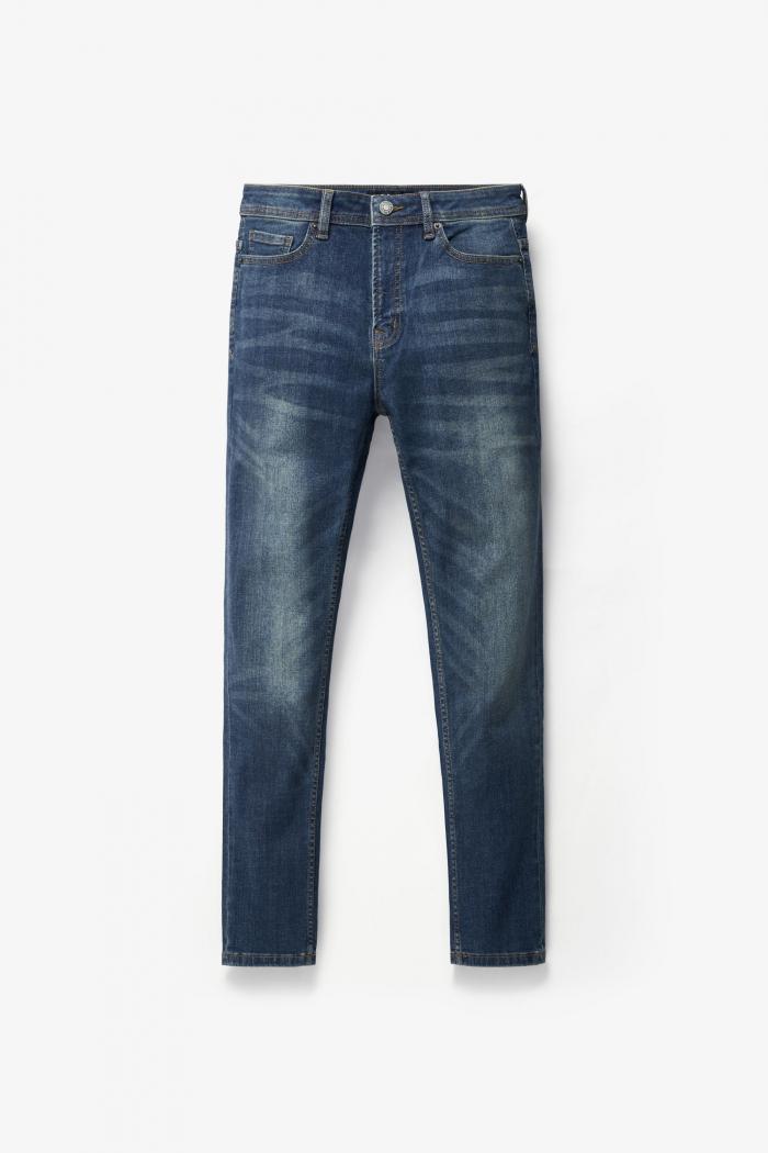 Quần Jean Nam Trơn Form Slim Crop New
