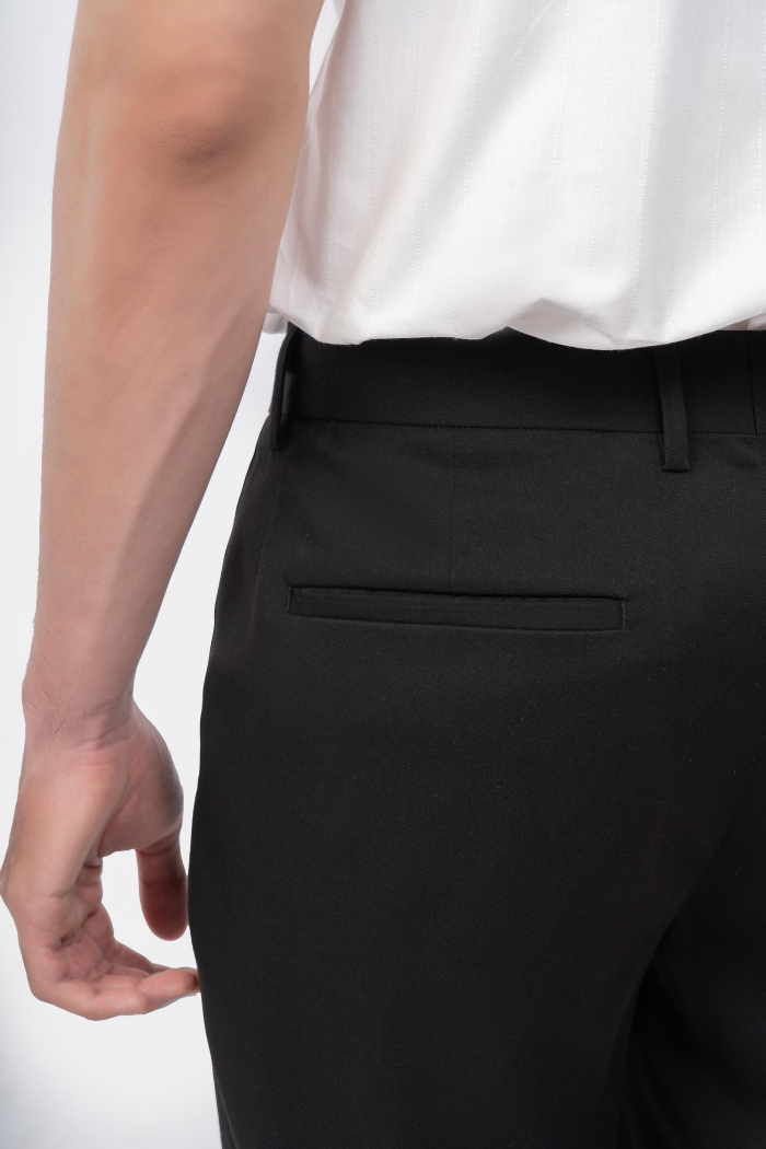 Quần Vải Nam Form Slim Crop Âu
