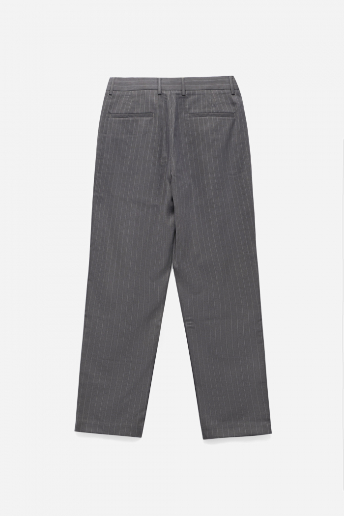 Quần Vải Nam Kẻ Sọc Dọc Form Slim Crop
