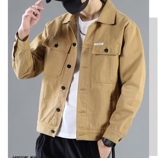 Áo Khoác Denim Thời Trang Thu Đông Hàn Quốc Mới Cho Nam