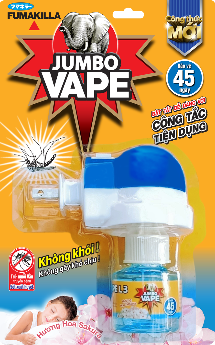 Bộ máy chất xông xua đuổi muỗi JUMBO VAPE L3