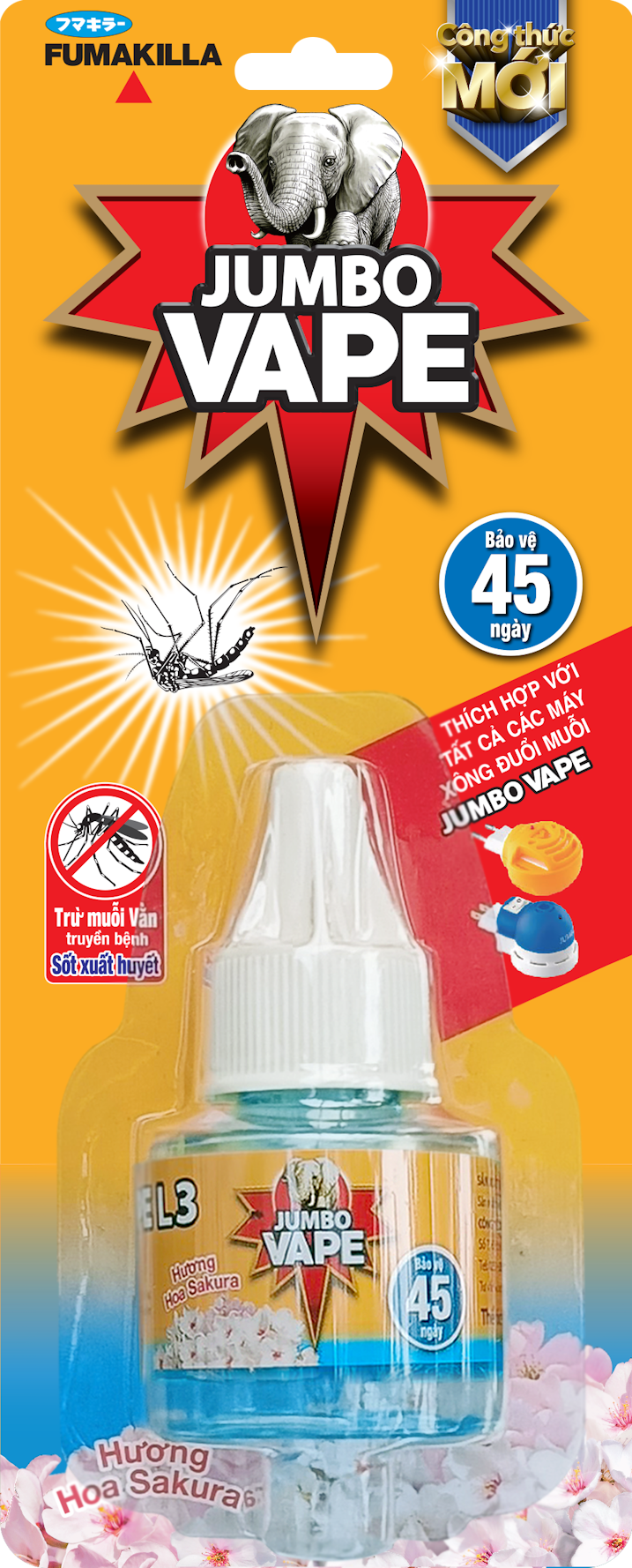 Chất xông đuổi muỗi JUMBO VAPE L3 Refill