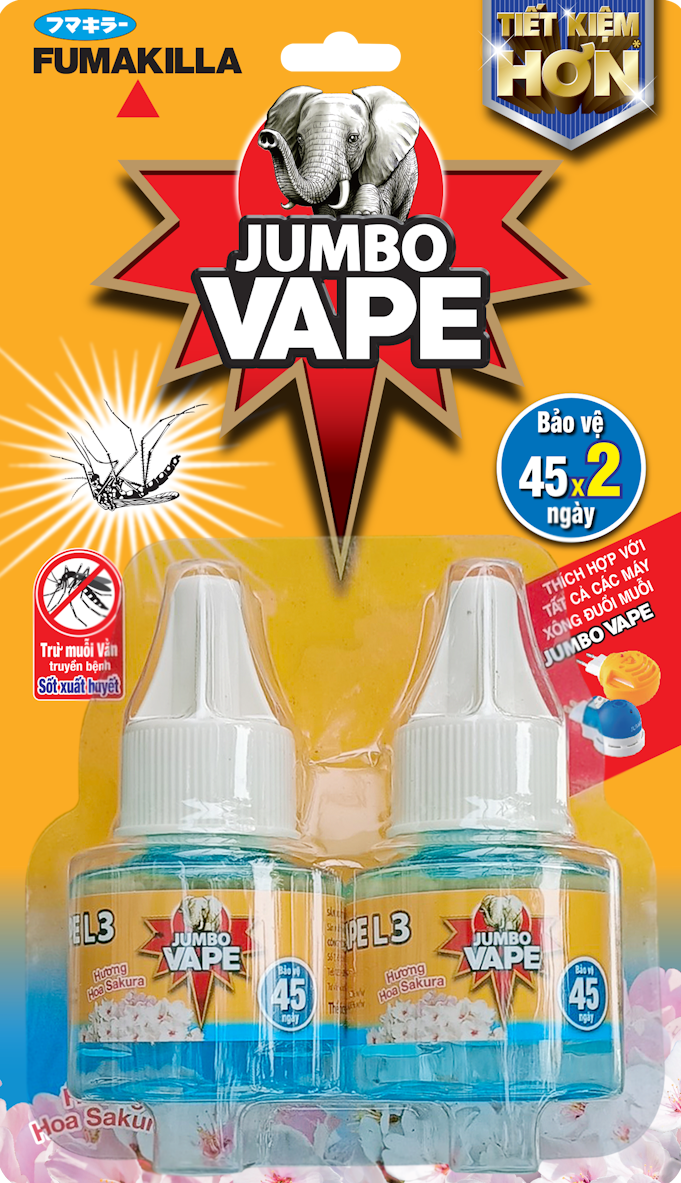 Chất xông đuổi muỗi JUMBO VAPE L3 Twin Pack