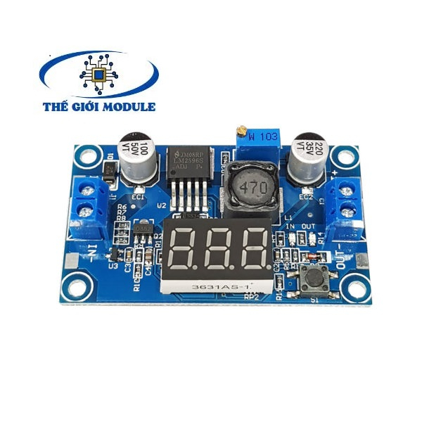 Mạch Giảm Áp DC-DC Buck LM2596 3A Có Hiển Thị | Thế Giới Module
