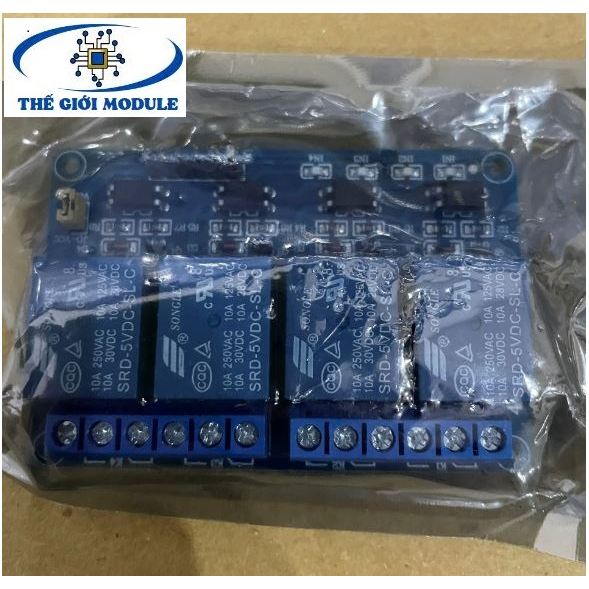 Module Rolay 5vdc Module 4 Relay Với Opto Cách Ly (5VDC) | Thế Giới Module